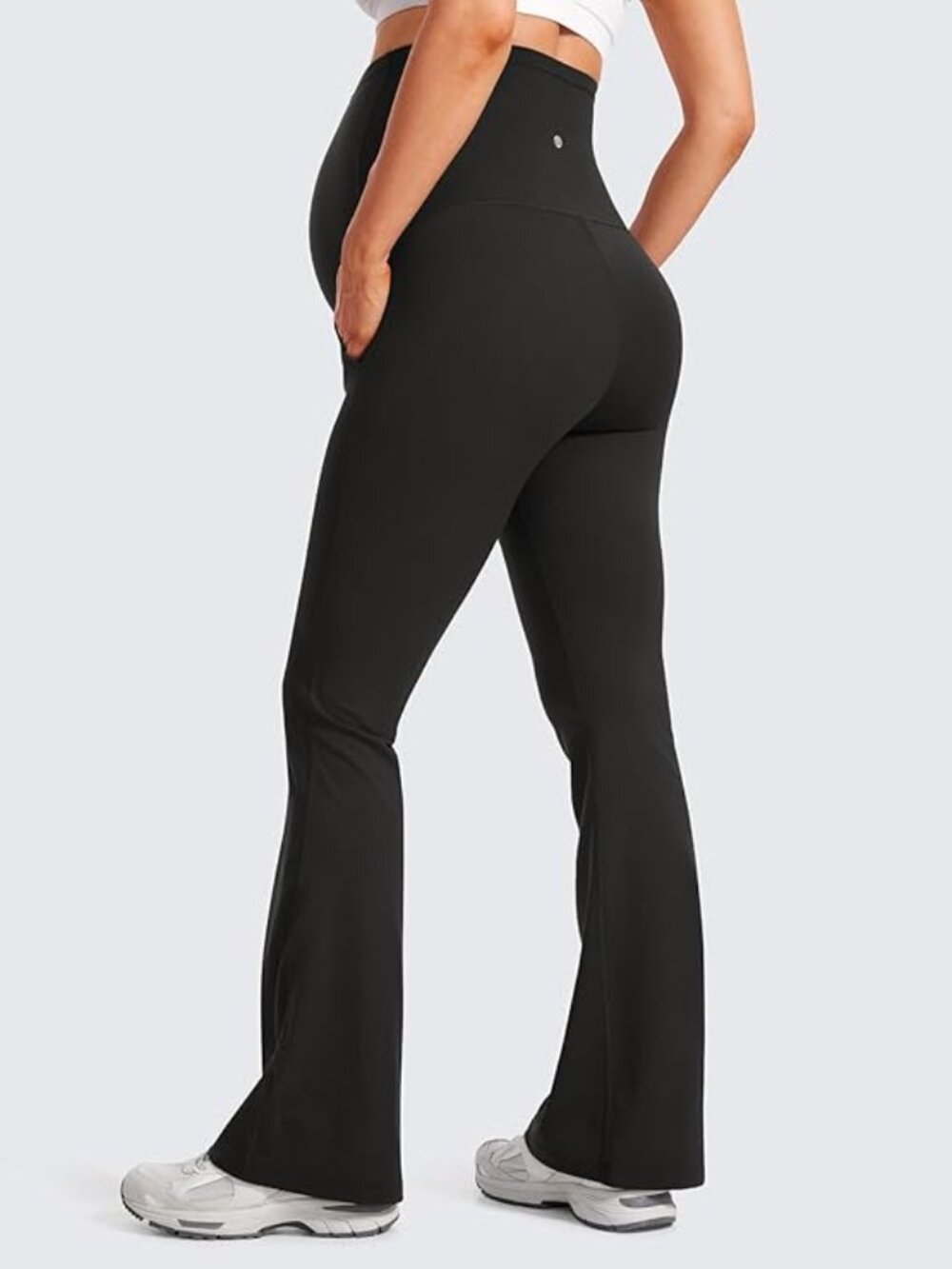 CRZ YOGA Butterluxe Maternity Flare Leggings Pockets 31'' Yoga Bootcut MEDIUM